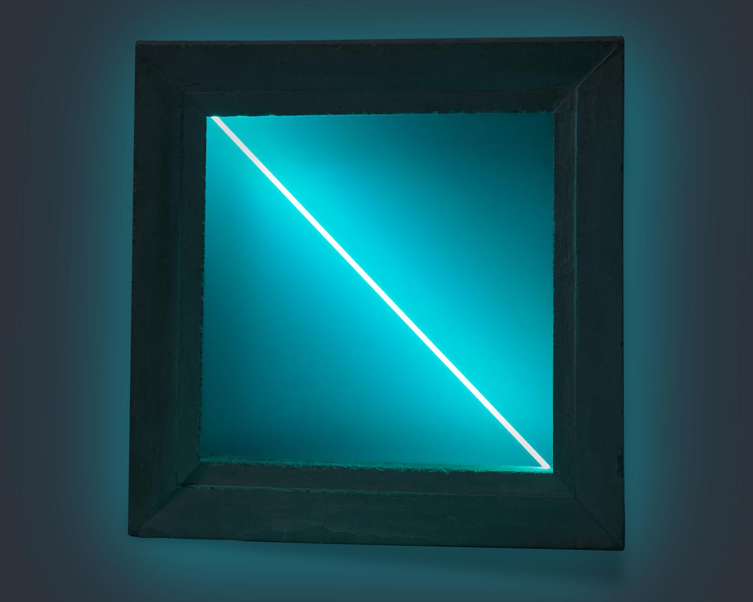 Diamond Frame with Turquoise Neon, 1989