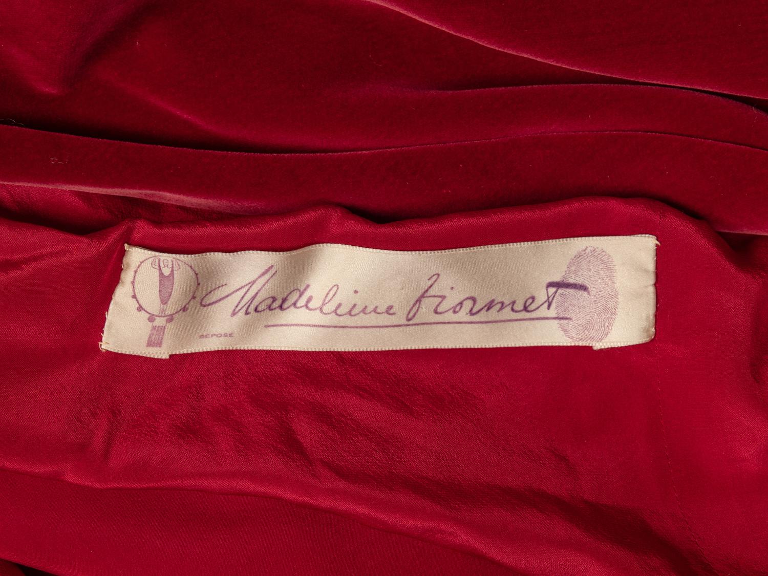 Rare Madeleine Vionnet Haute Couture Velvet Cape,1929-30