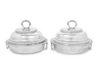 A Pair of George III Silver Covered Entrée Dishes