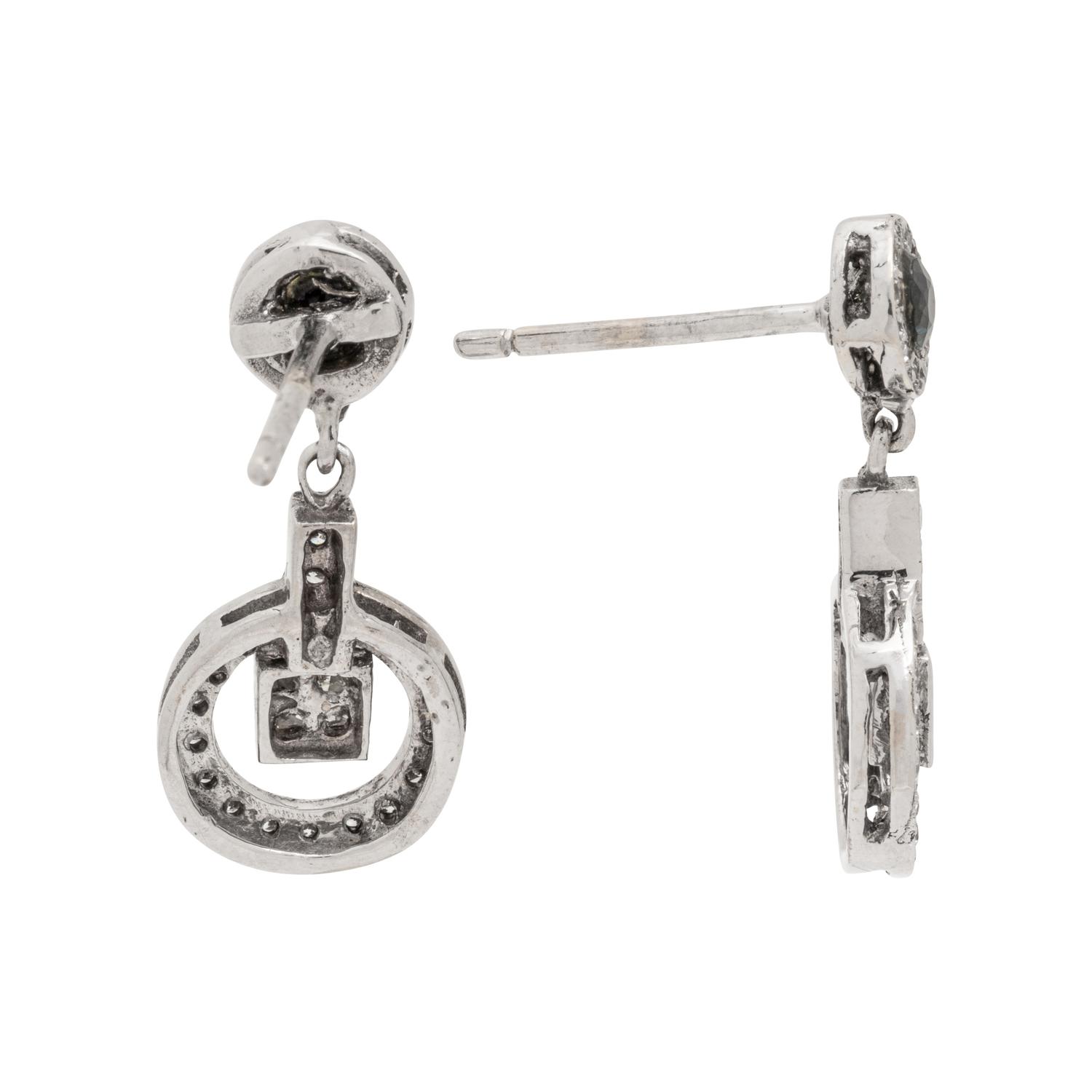 SAPPHIRE AND DIAMOND EARRINGS