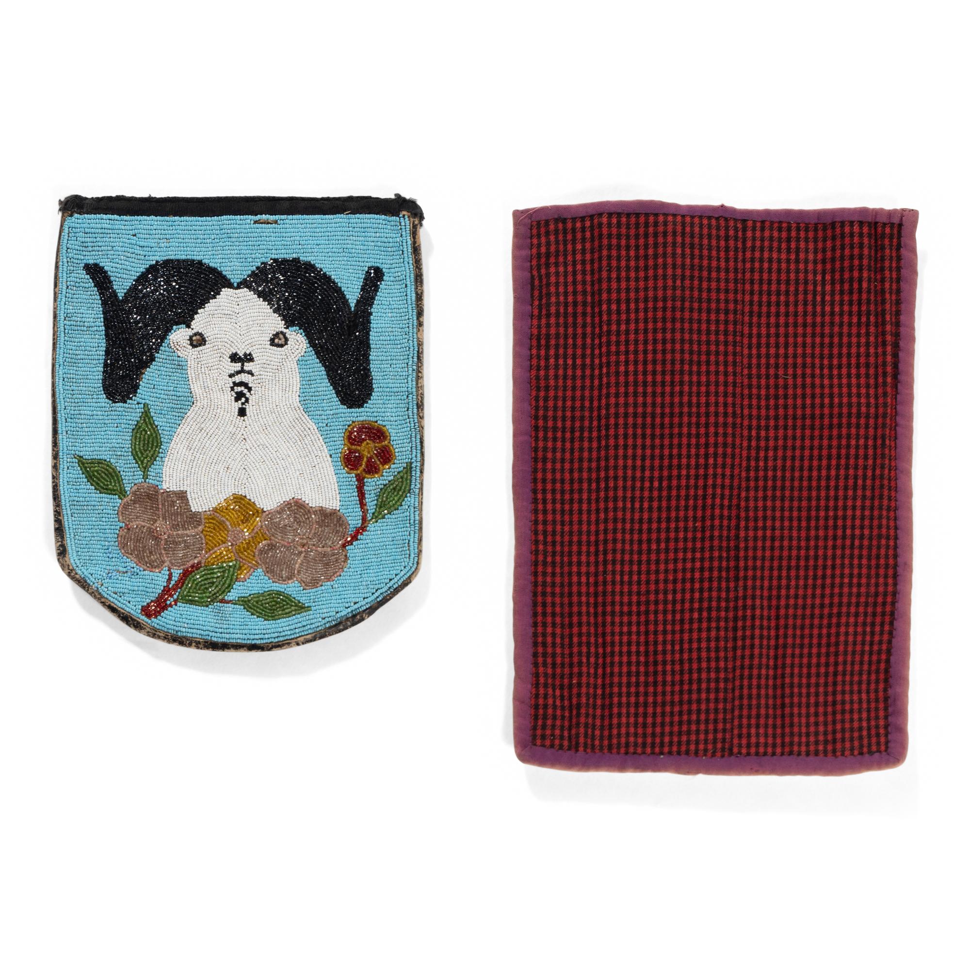 Plateau Beaded Pictorial Hide Bags