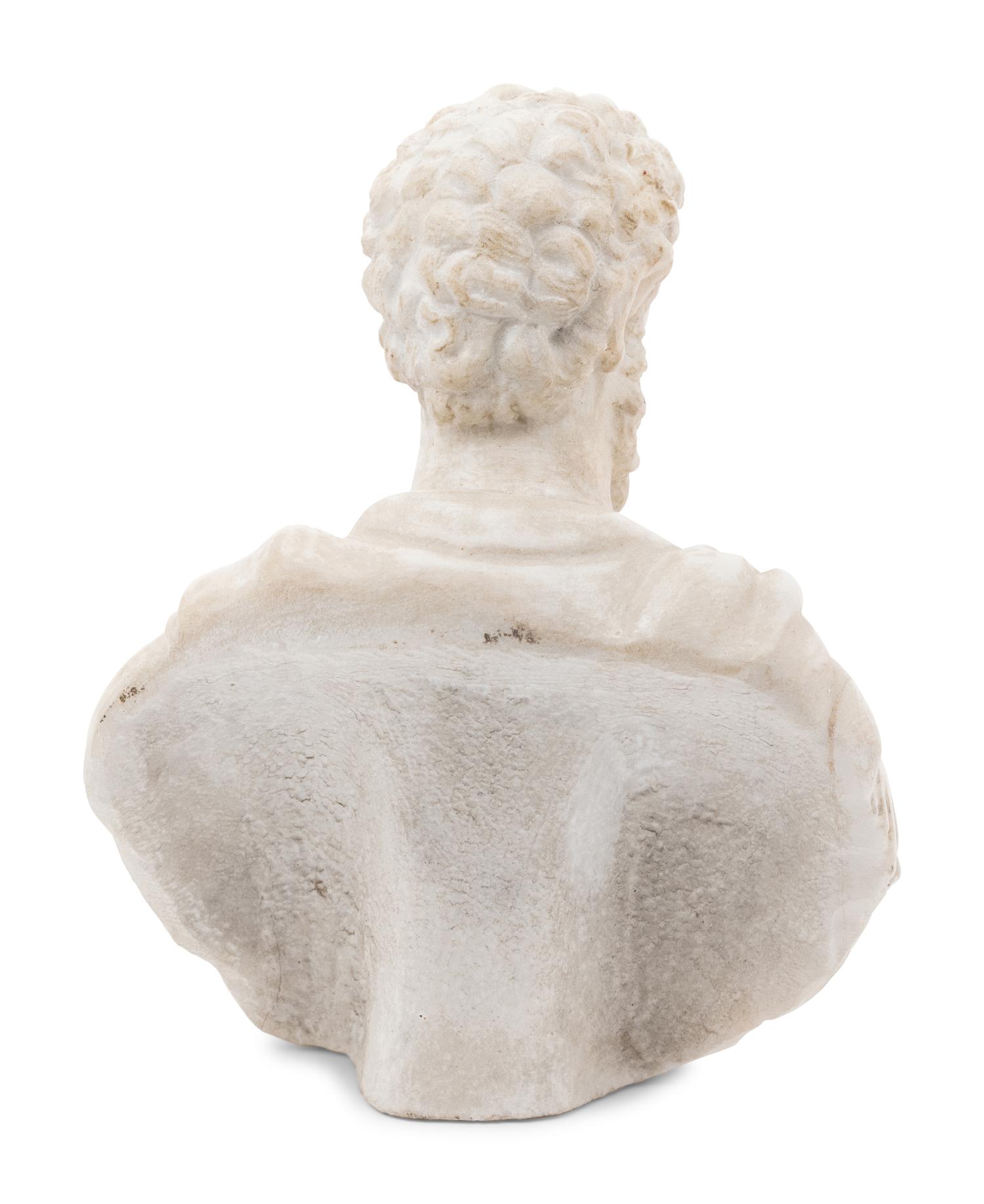 A Carved Marble Bust of Septimius Severus