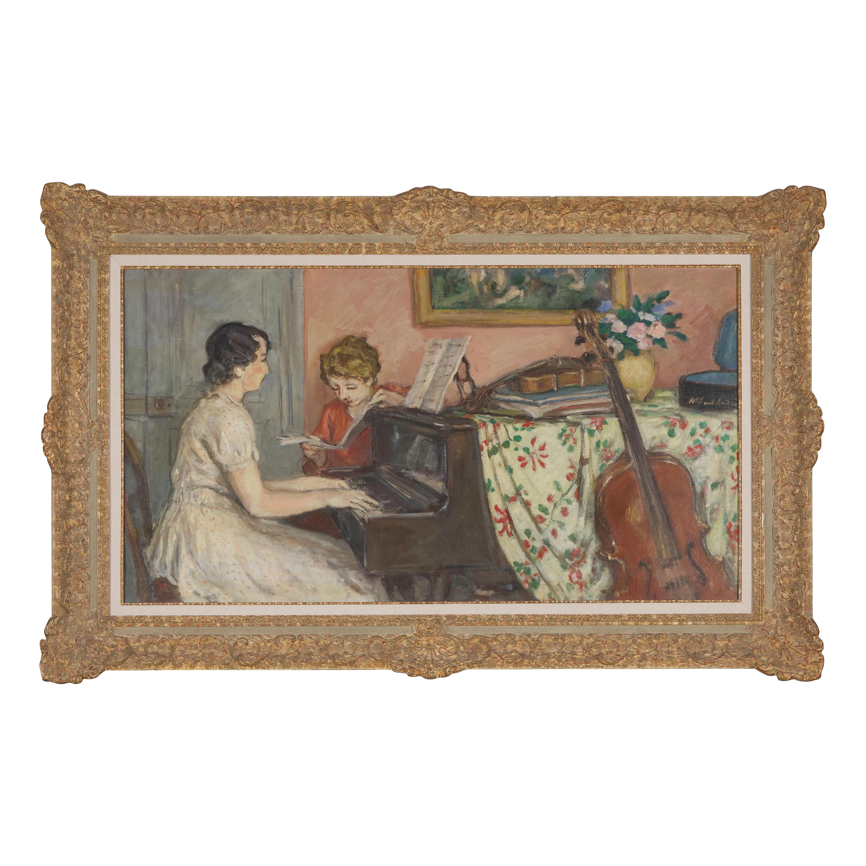 Albert André (French, 1869-1954) — La Leçon de Piano