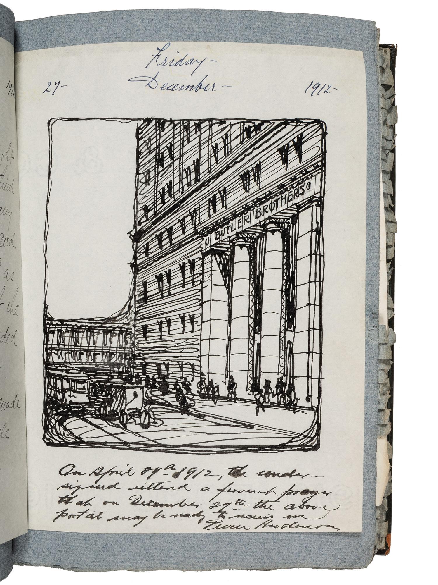 [AMERICANA]. Two albums identified to Edward Burgess Butler (1853-1928), businessman and artist, including tipped in photographs, letters, and autographs associated with Butler.