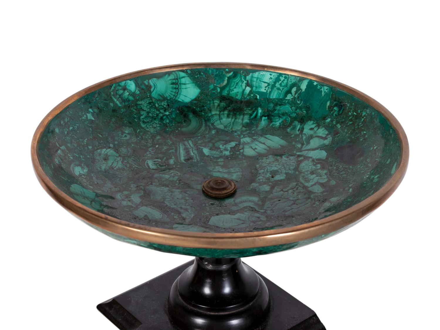 A Neoclassical Style Marble and Malachite Tazza