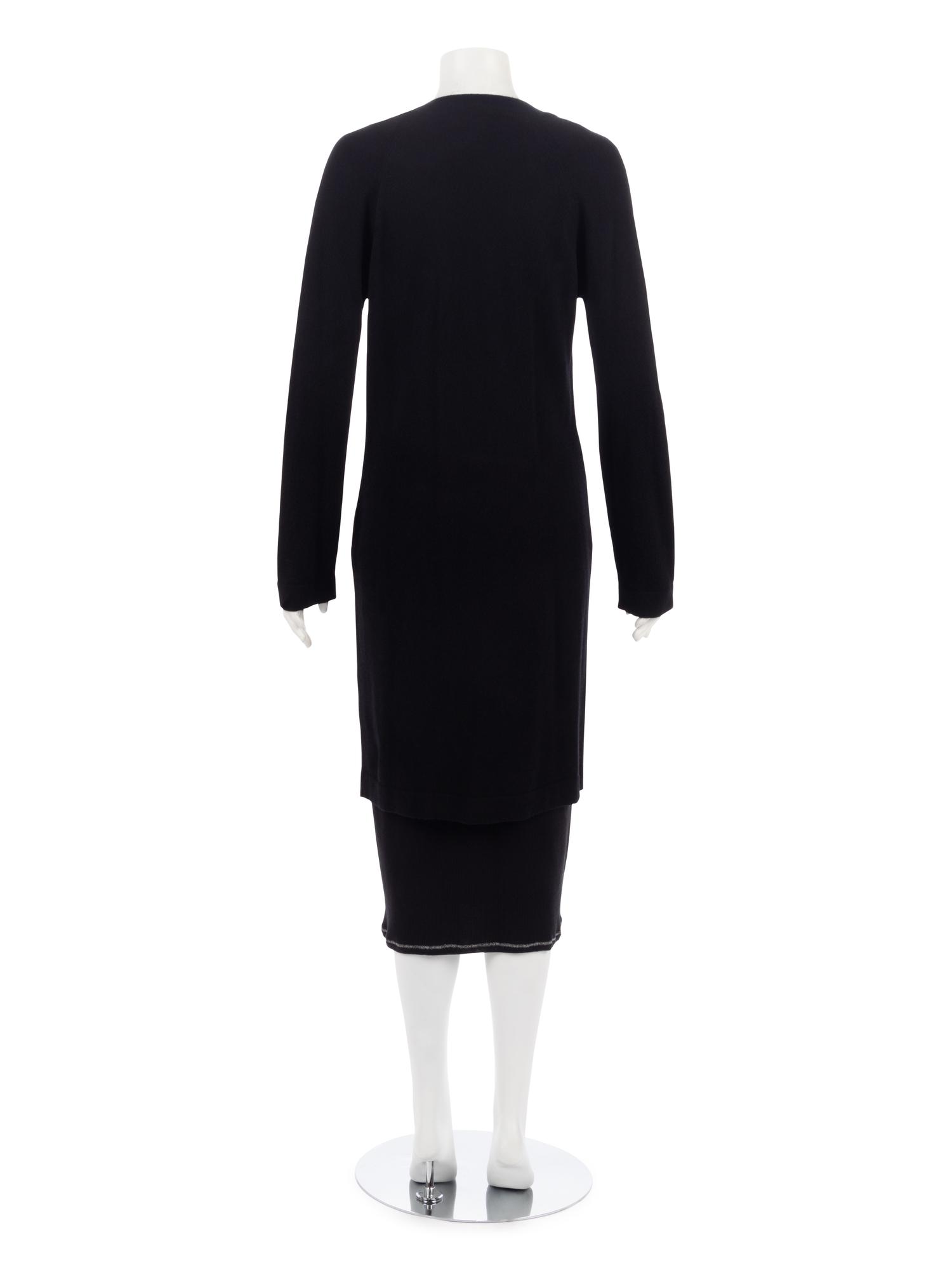 Two Chanel Knit Pieces: One Long Cardigan, One Dress, 2000s
