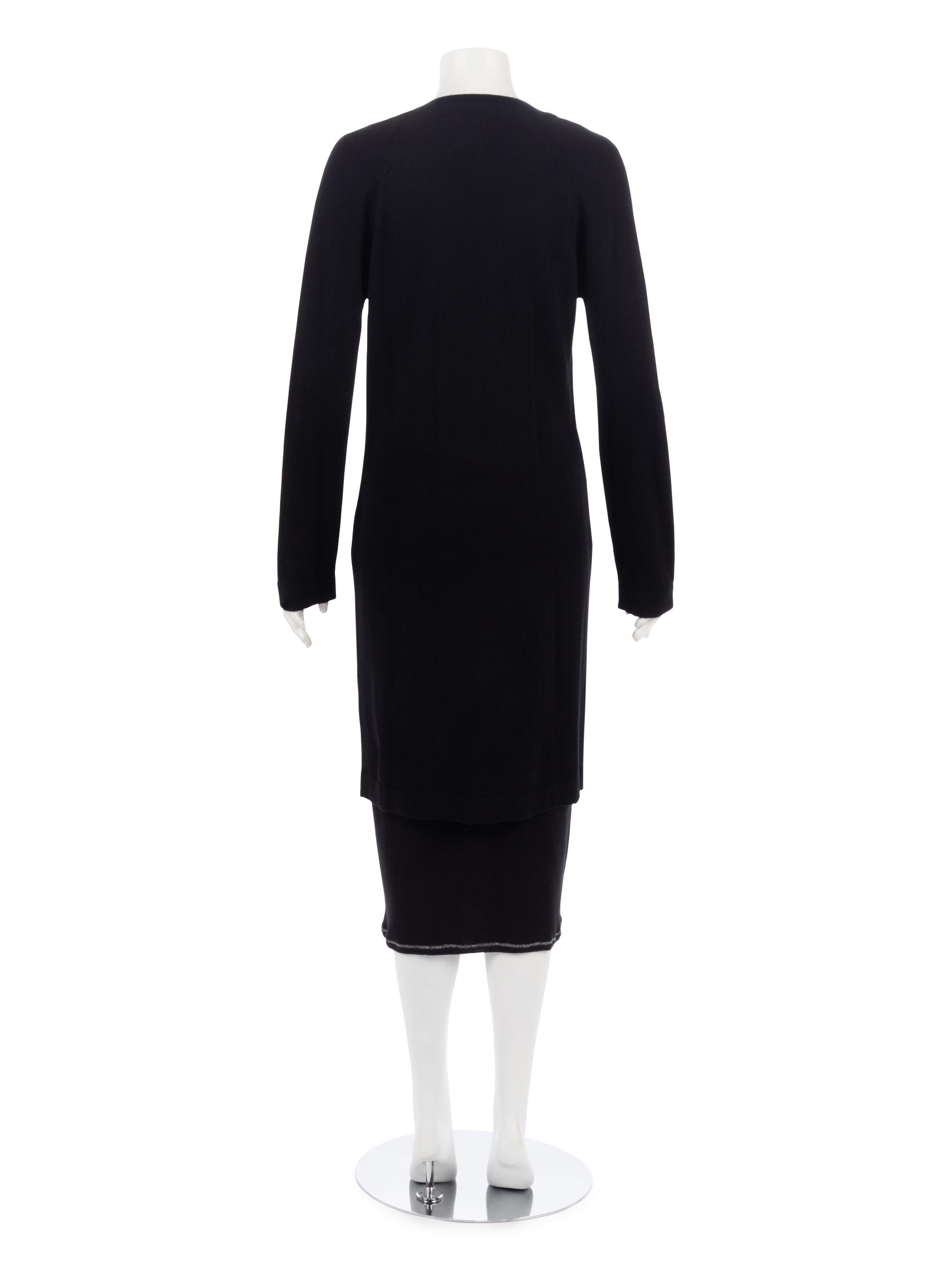 Two Chanel Knit Pieces: One Long Cardigan, One Dress, 2000s