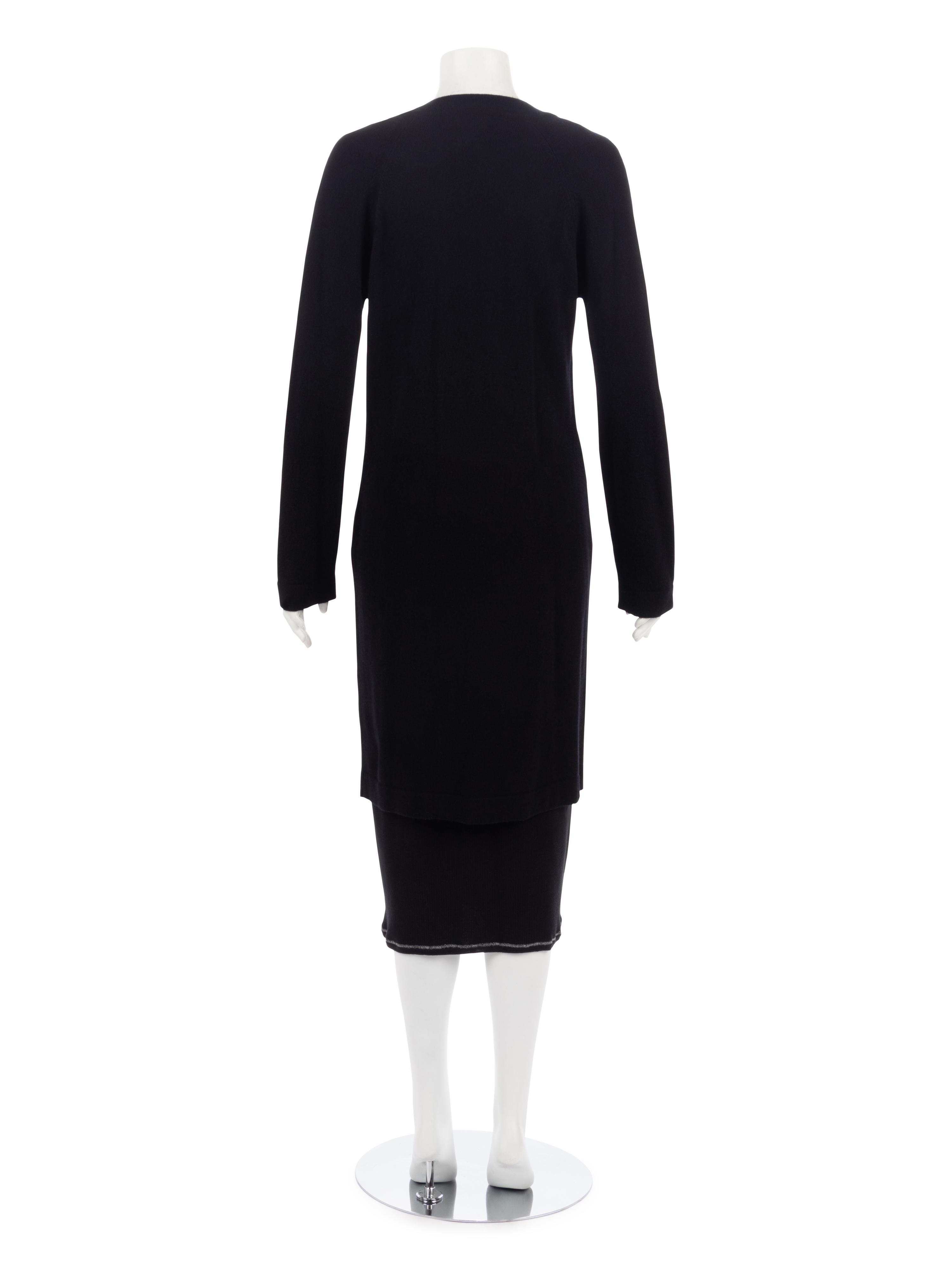Two Chanel Knit Pieces: One Long Cardigan, One Dress, 2000s