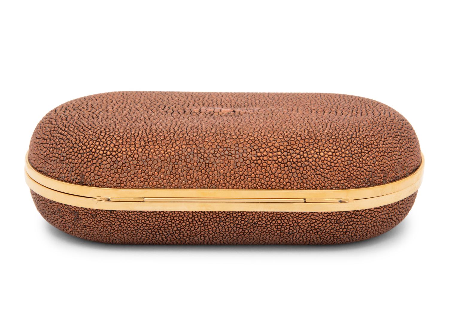 Judith Leiber Copper Stingray Clutch, 2000s