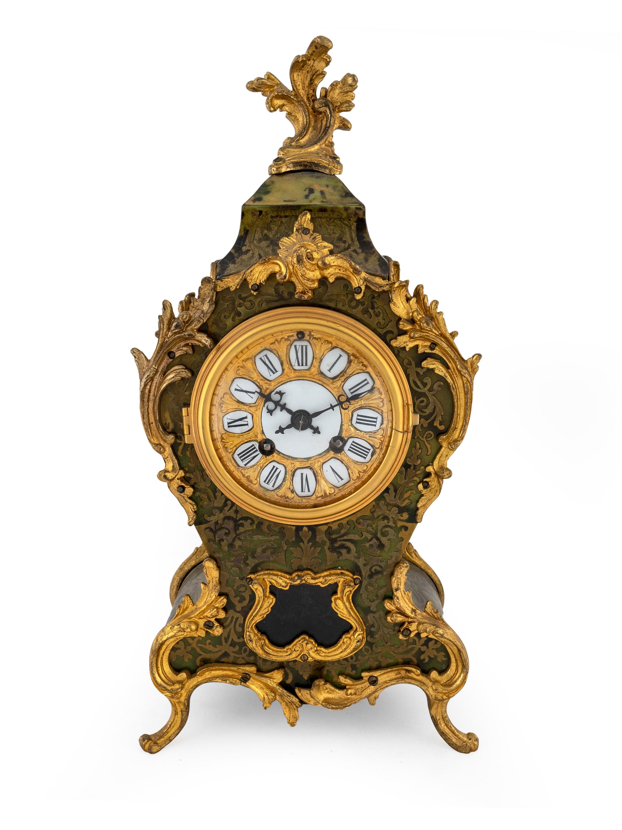 A Louis XV Style Boulle Bracket Clock of Small Size — 20TH CENTURY