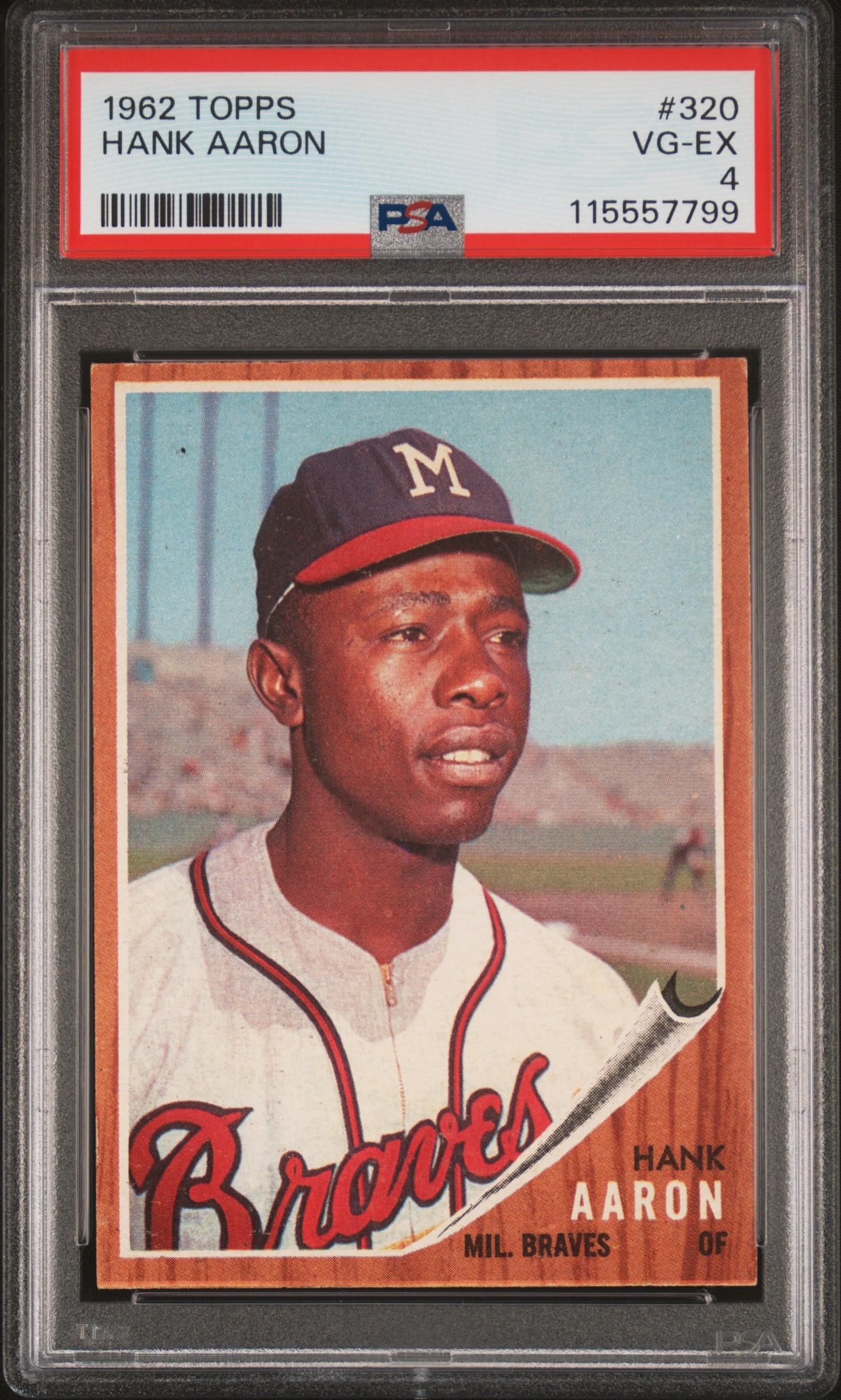 A 1962 Topps Hank Aaron Baseball Card No. 320 (PSA 4 VG-EX) from The Collection of David Eisenhower