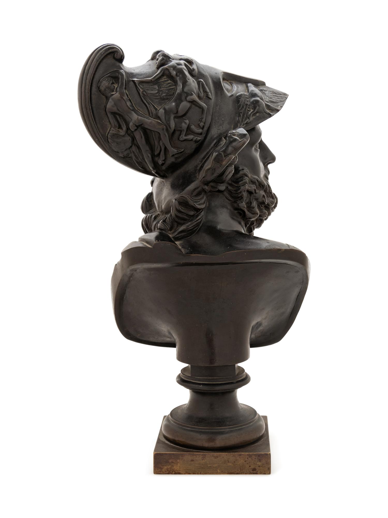 A Patinated Bronze Bust of Ajax