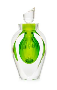 A Studio Glass Perfume Bottle Height 4 3/4 inches. — CORREIA, LATE 20TH CENTURY