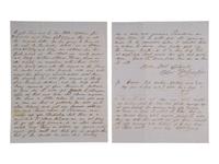 [ENSLAVEMENT]. Letter listing sold slaves with prices, and buyers' names. Lake Providence, 1856.