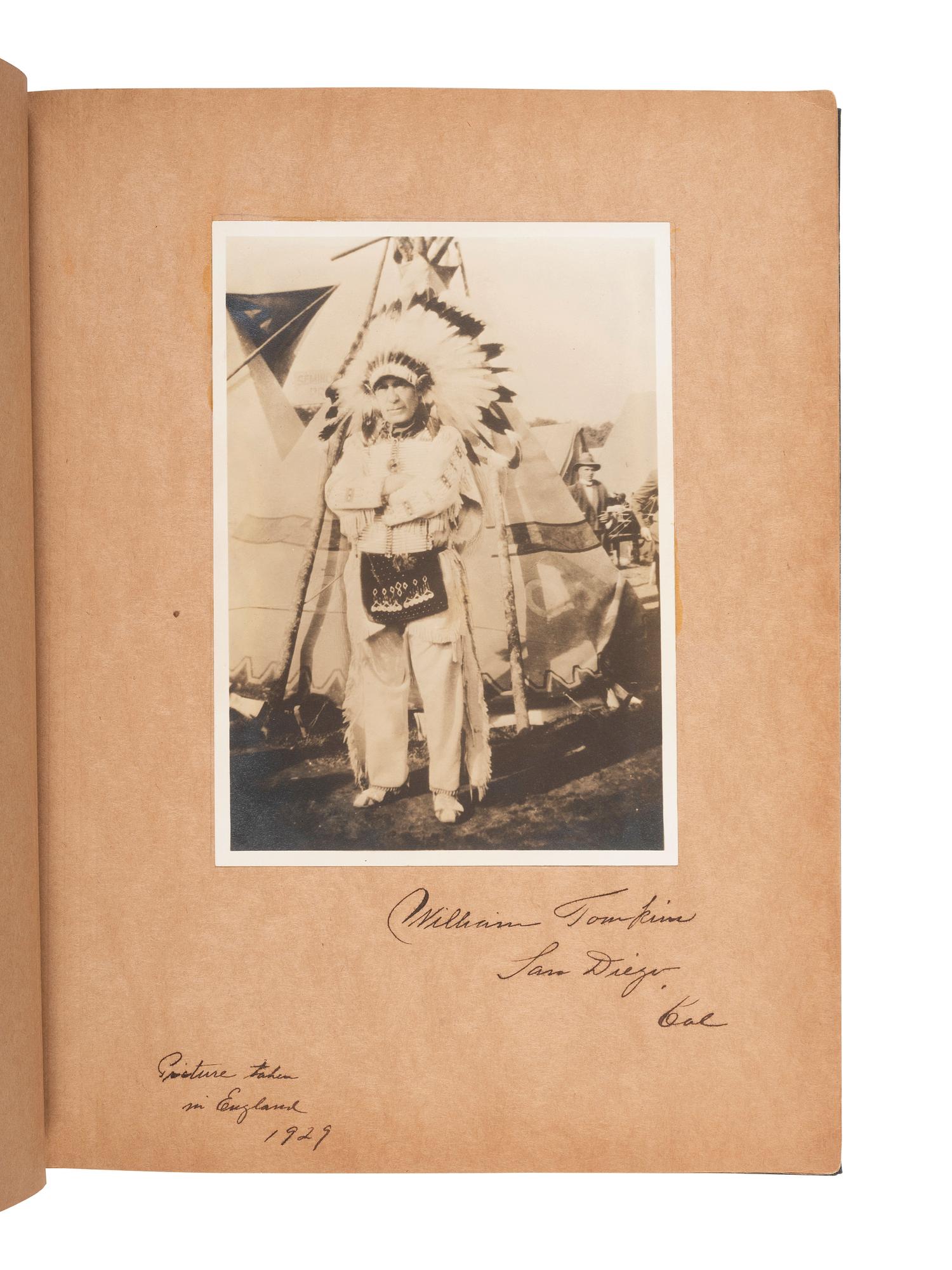 [NATIVE AMERICANS]. Album of 18 photographs of Blackfeet Chiefs, incl. Two Guns White Calf.