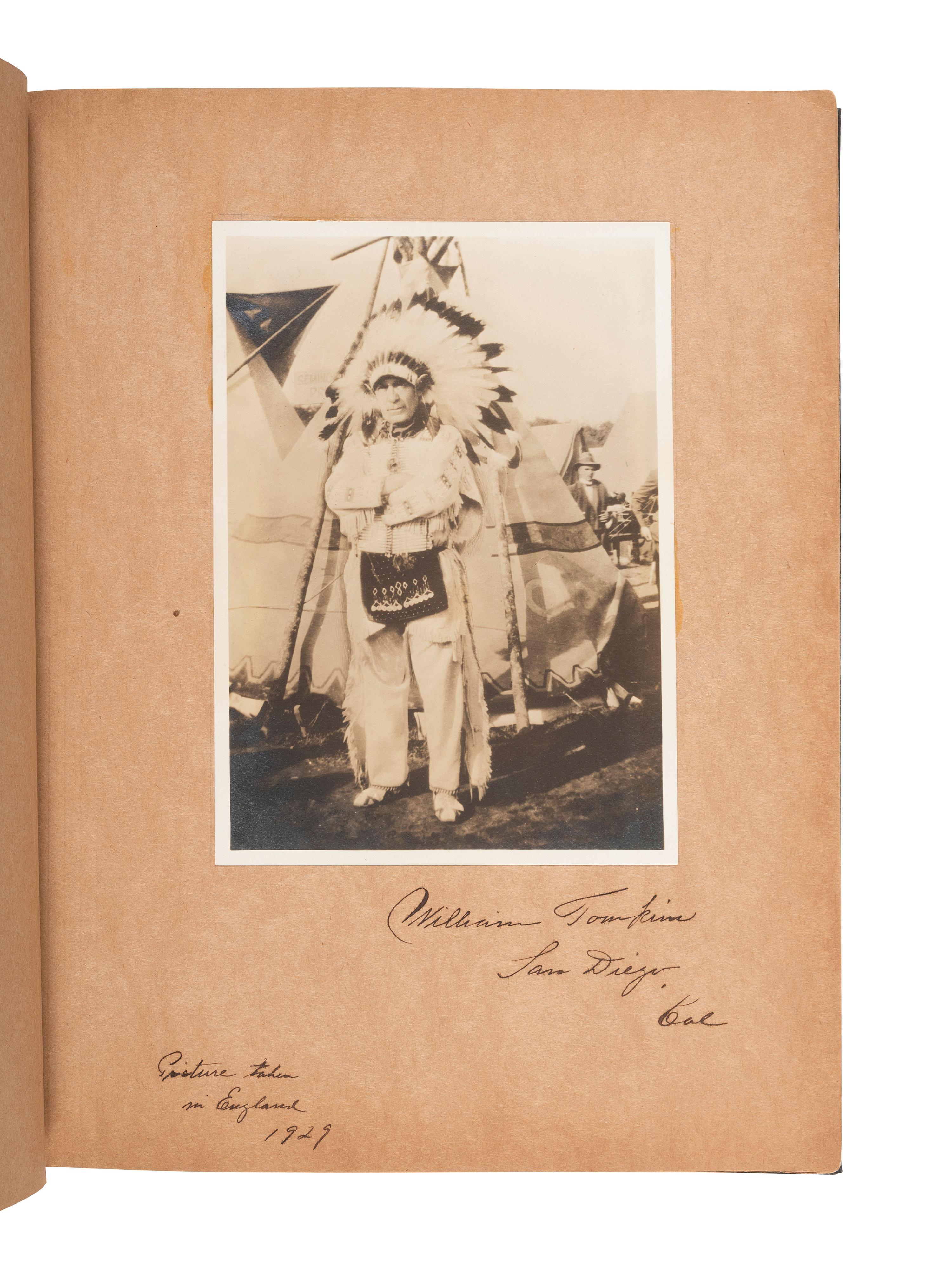 [NATIVE AMERICANS]. Album of 18 photographs of Blackfeet Chiefs, incl. Two Guns White Calf.