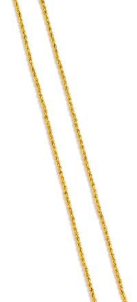 A High Karat Yellow Gold Rope Chain, 19.60 dwts.