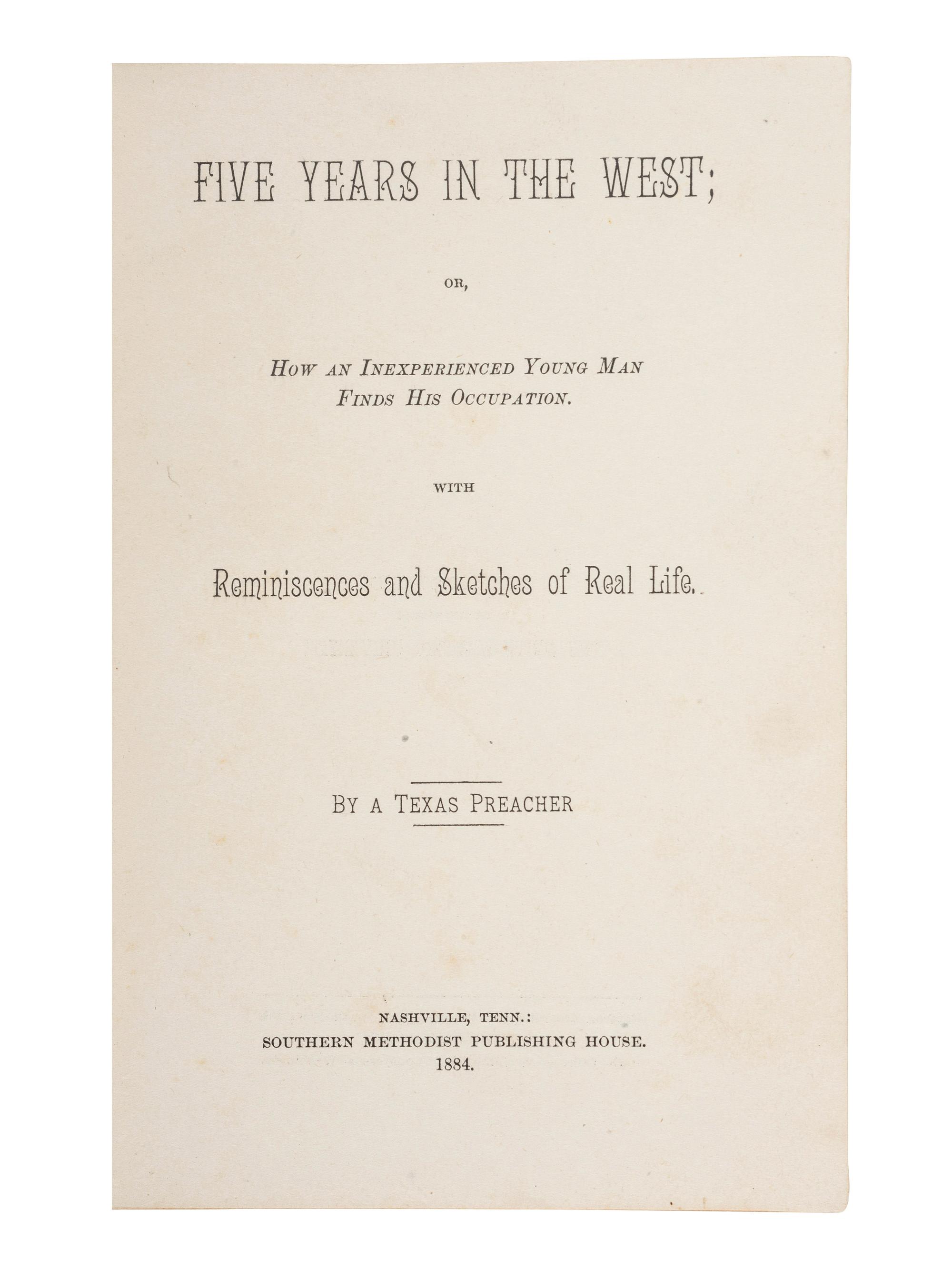 [TEXAS] -- [McCULLOCH, Henry (1816-1895), his copies]. A group of books related to Texas history, comprising: