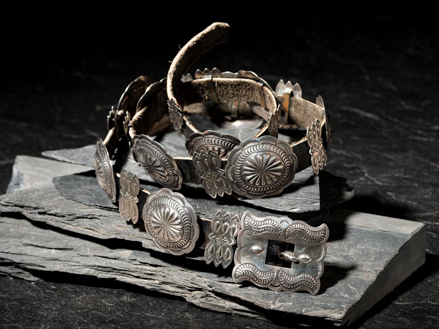 Petite Navajo Silver Concha Belt