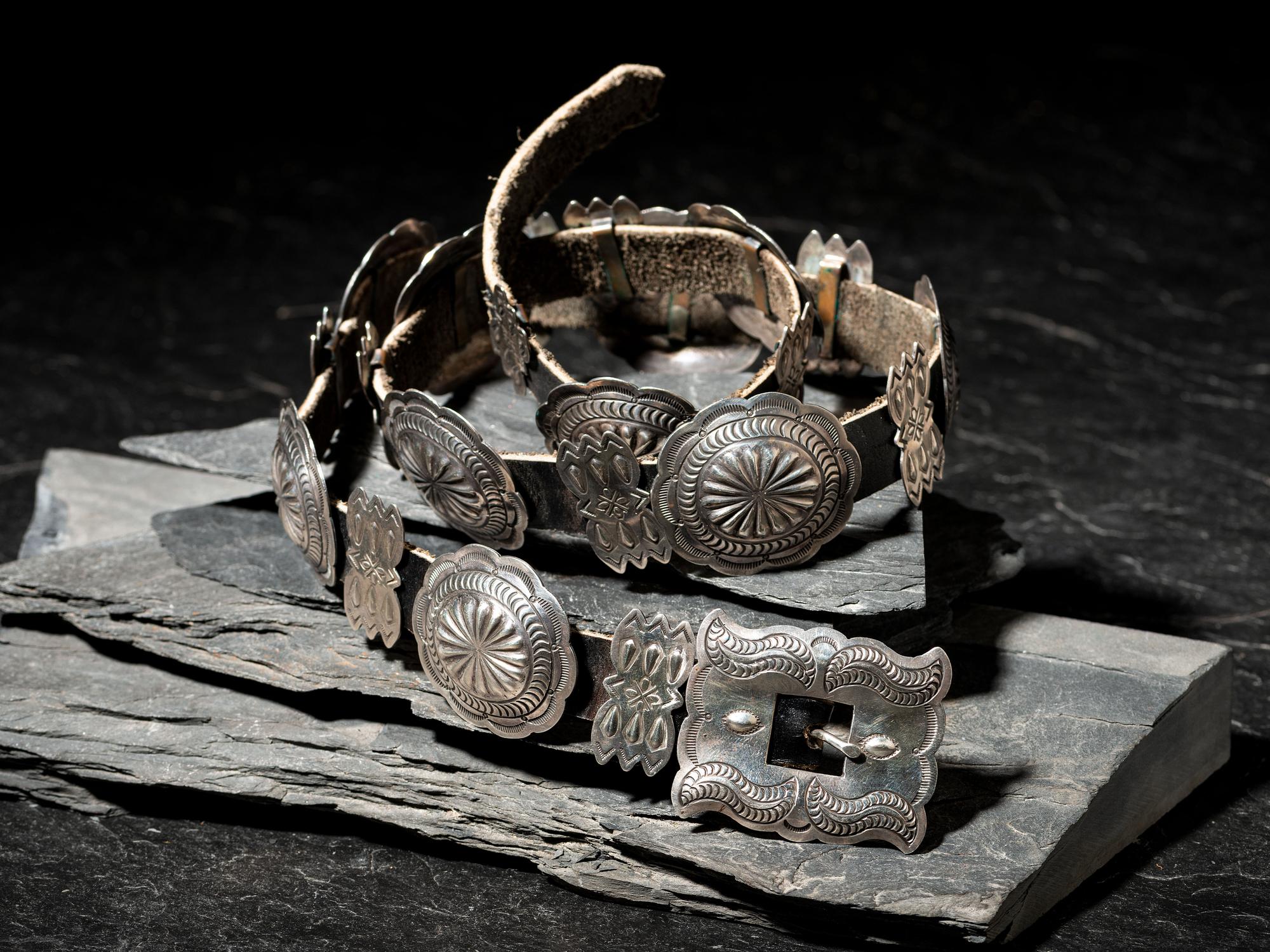 Petite Navajo Silver Concha Belt