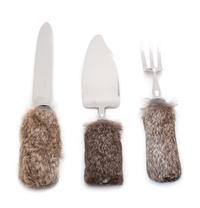 A Set of Three Serving Articles Length of knife 13 inches. — CHRISTOFLE