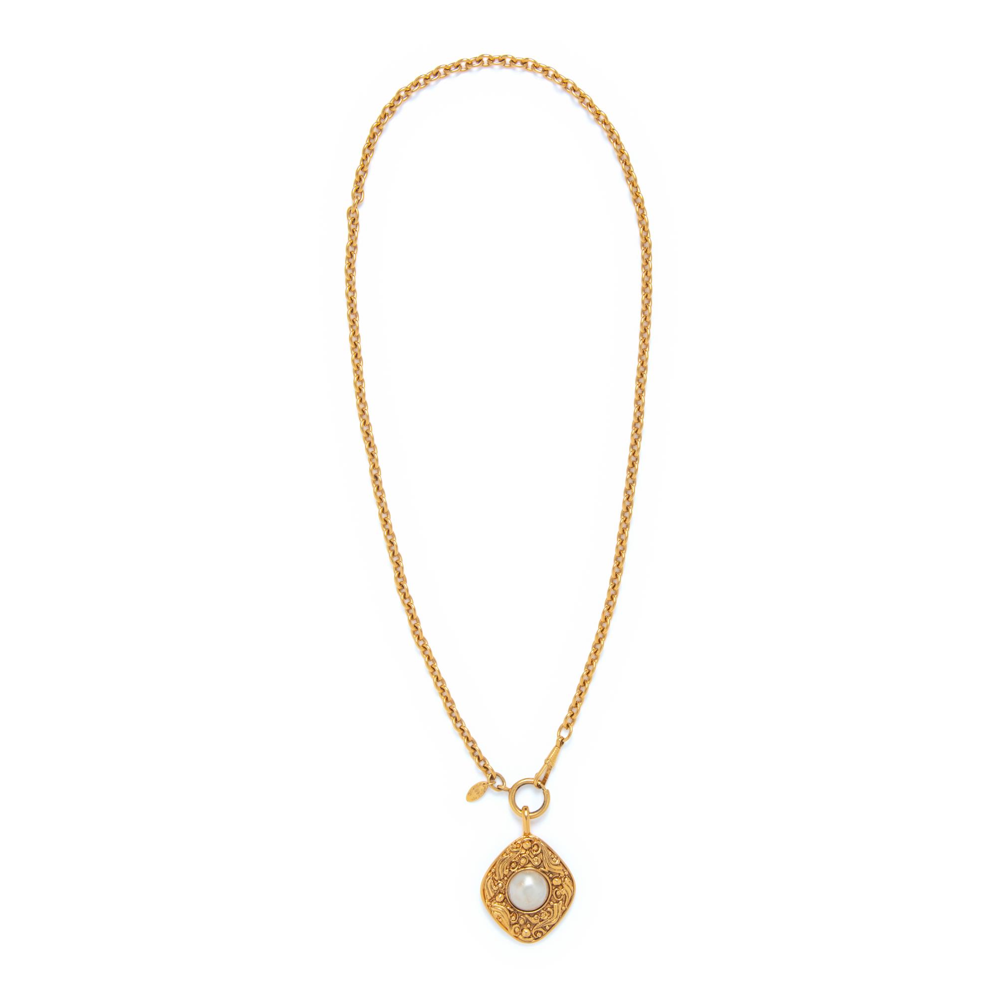 Chanel, Gripoix Pearl-Set Pendant Necklace