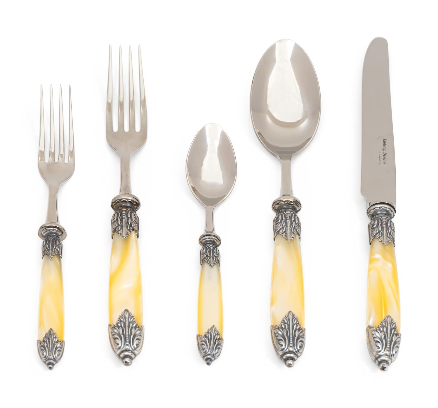 A Victorian Style Simultated Mother-of-Pearl-Handled Part Flatware Service — STEPHANIE QUELLER DESIGNS, NEW YORK