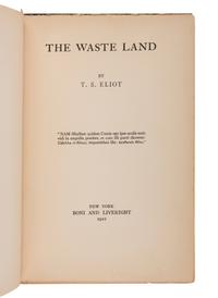 ELIOT, T.S. (1888-1945). The Waste Land. New York: Boni & Liveright, 1922.