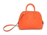 HERMÈS, MINI BOLIDE IN ORANGE CHÈVRE