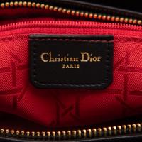 Christian Dior, Large Lady Dior Bag in Black Leather