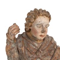A Carved and Polychrome Decorated Figure of Saint George