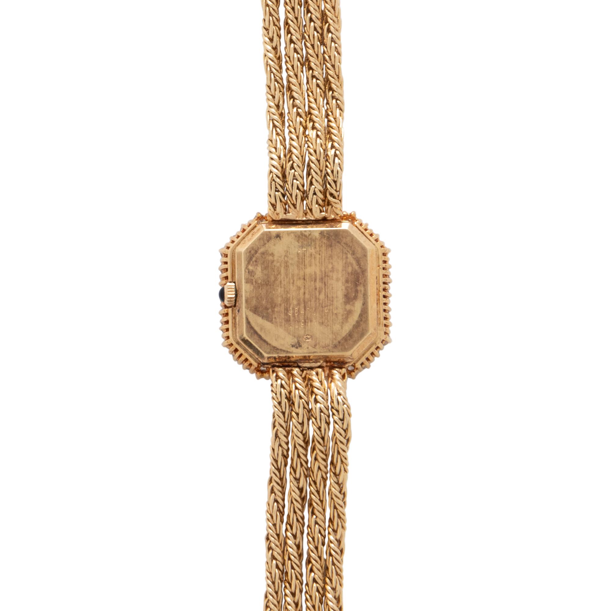 BAUME & MERCIER, YELLOW GOLD AND DIAMOND WATCH