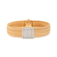 ROBERTO COIN, BICOLOR GOLD AND DIAMOND 'PRIMAVERA' BRACELET