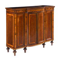 A George III Rosewood and Polychrome Decorated Side Cabinet