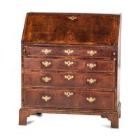 A George III Walnut Slant-Front Desk