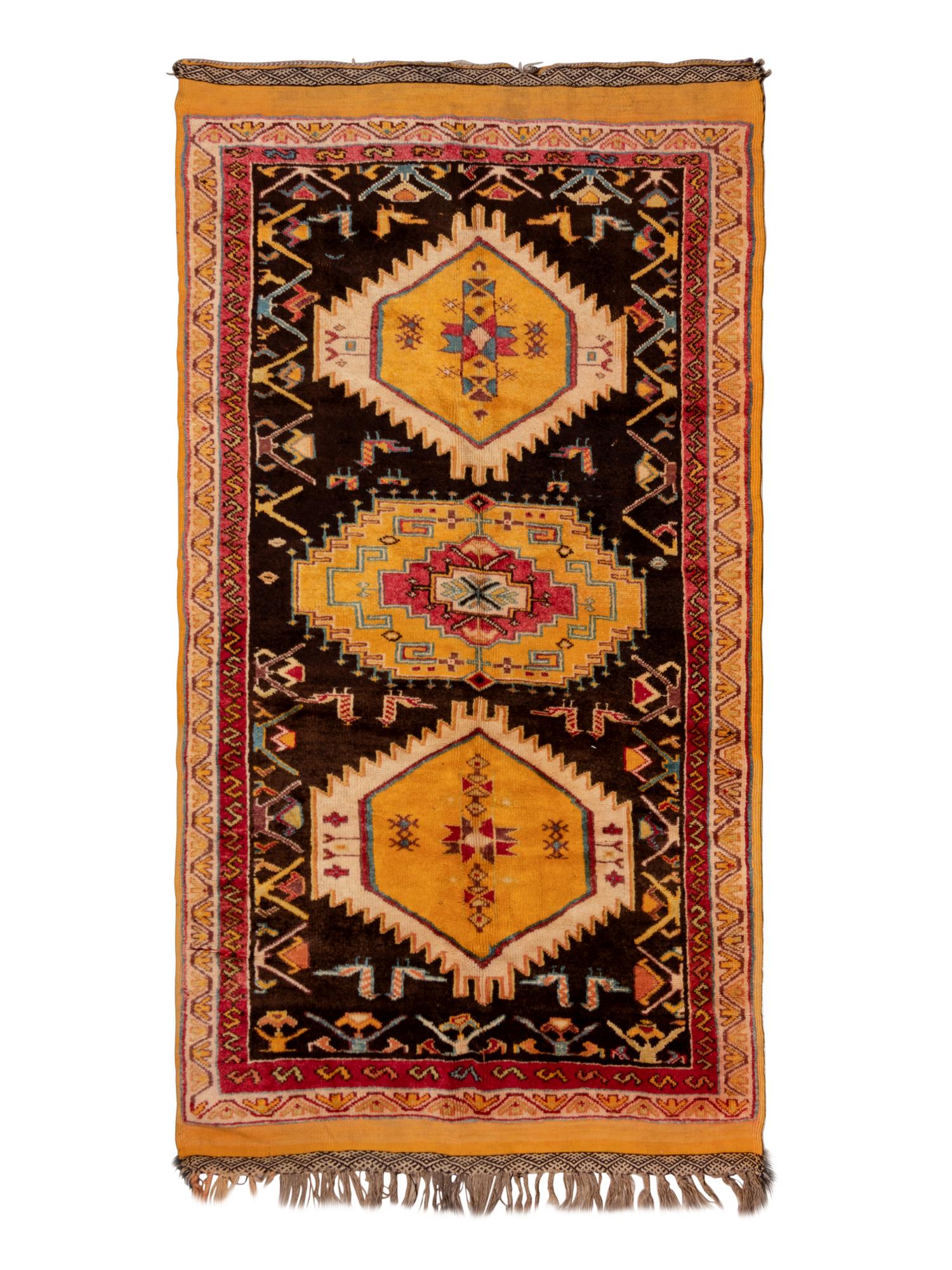 An Azerbaijani or Moroccan Wool Rug
