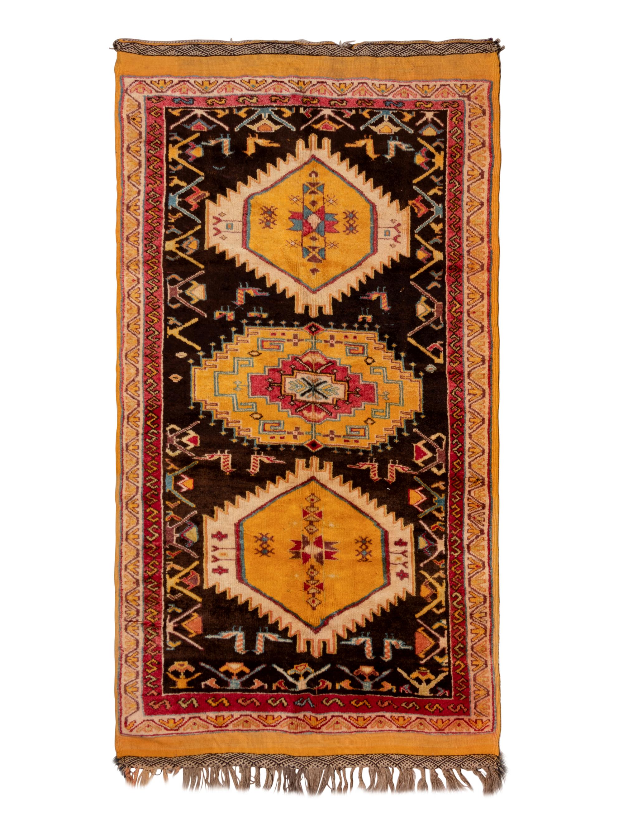An Azerbaijani or Moroccan Wool Rug
