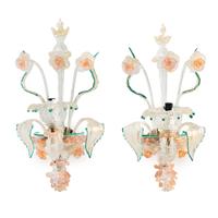 A Pair of Murano Glass Sconces