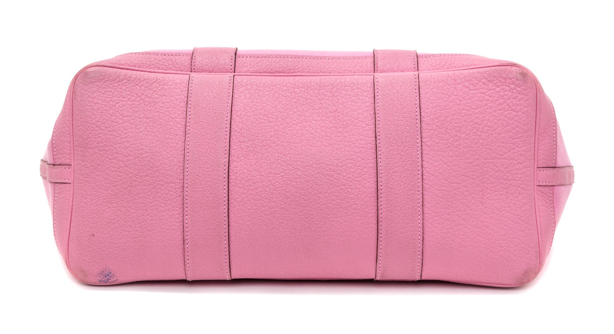 A Hermes Sakura Pink Canvas and Leather Garden Party GM Tote Bag, 14" x 10" x 6.5".
