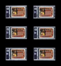 A Collection of Six PSA Graded 1996 Topps Kobe Bryant Rookie Basketball Cards No. 138 (Four PSA 9 MINT and Two PSA 8 NM-MT)