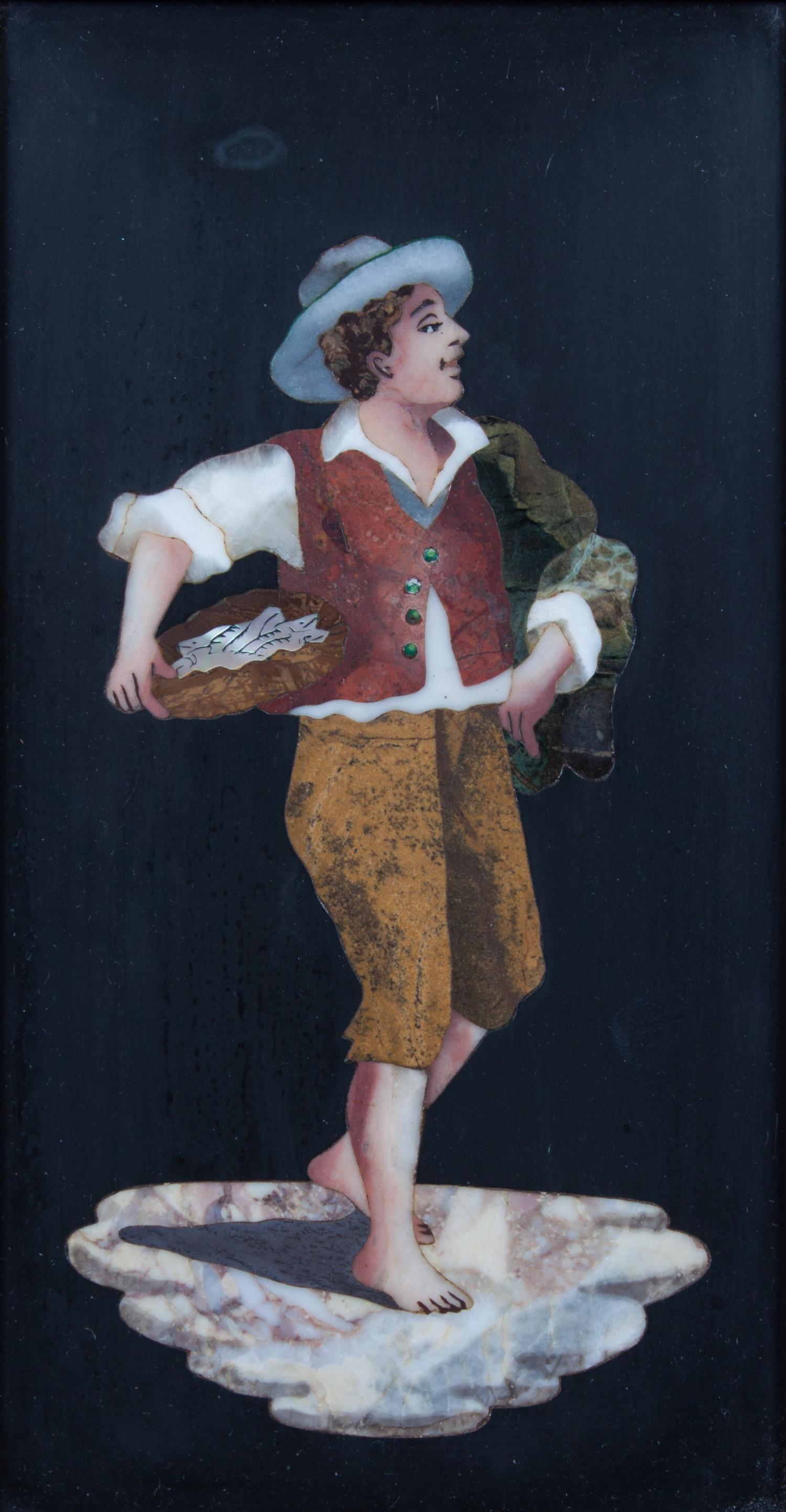 Three Italian Pietra Dura Plaques First: 5 1/4 x 7 1/2 inches. — 19TH/20TH CENTURY