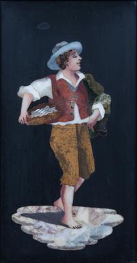 Three Italian Pietra Dura Plaques First: 5 1/4 x 7 1/2 inches. — 19TH/20TH CENTURY