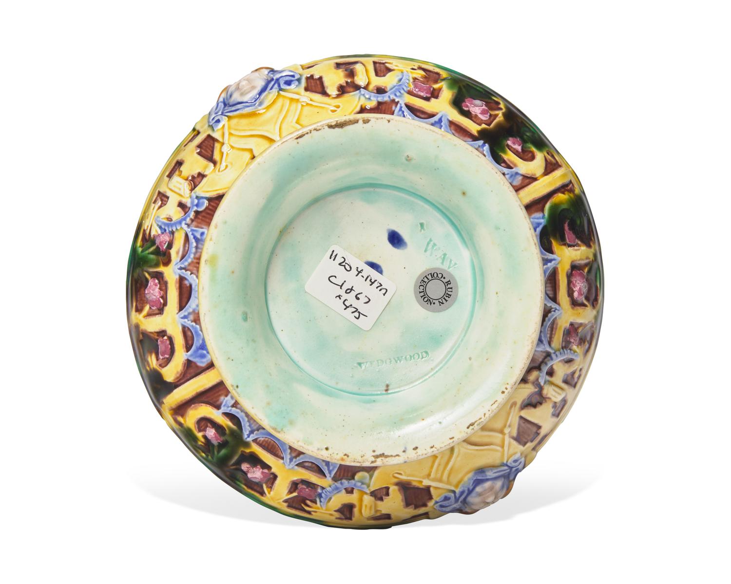 A Group of Three Wedgwood Majolica Table Wares