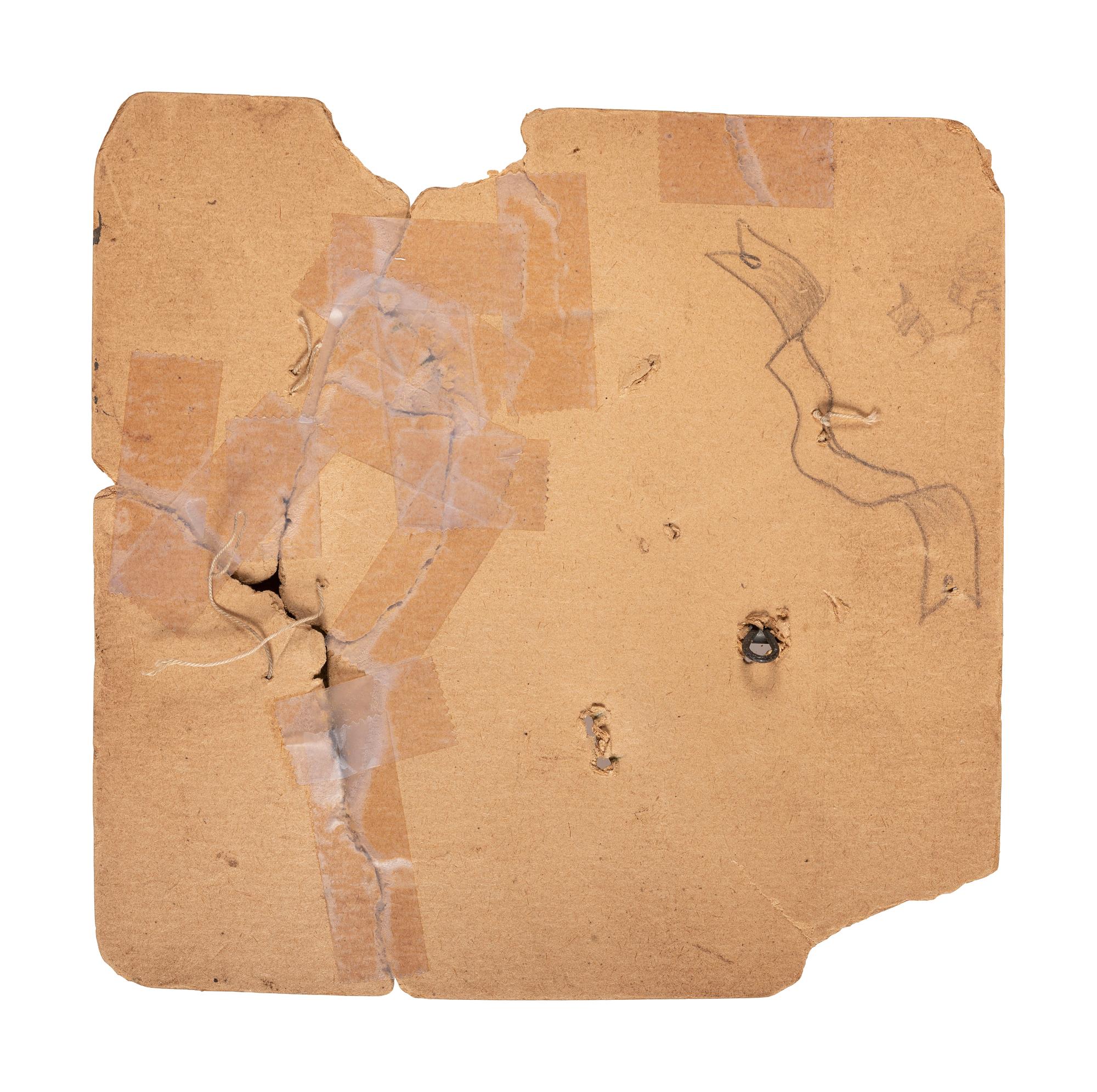 Civil War artillery and company insignia displayed on vintage pasteboard.