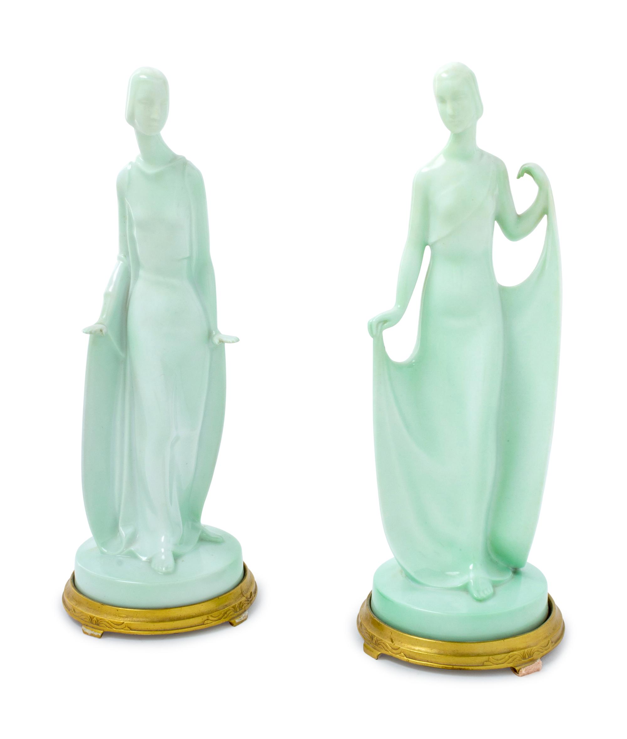 Two Gilt Metal Mounted Porcelain Figures