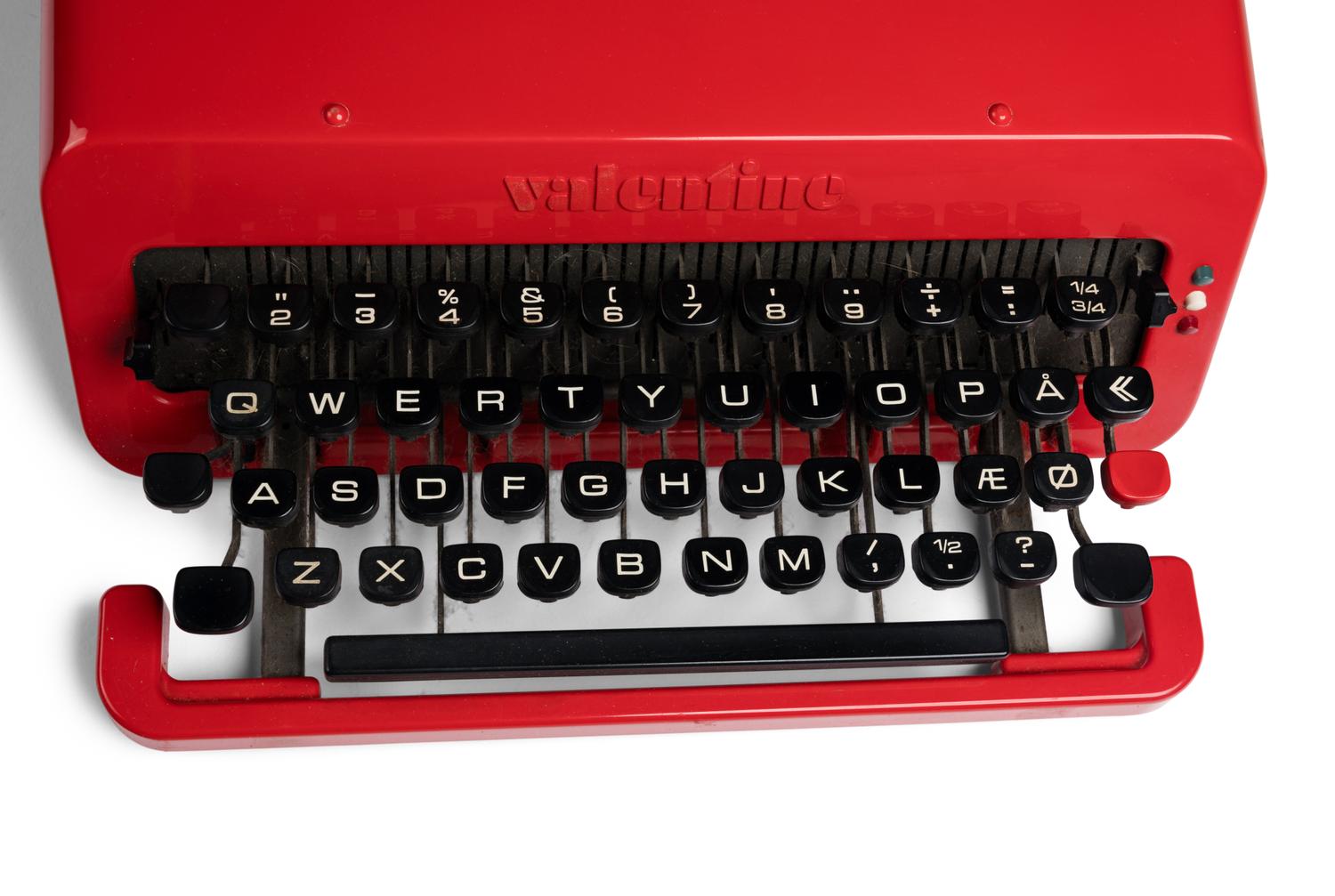 Valentine Typewriter, designed 1968 Olivetti, Italy