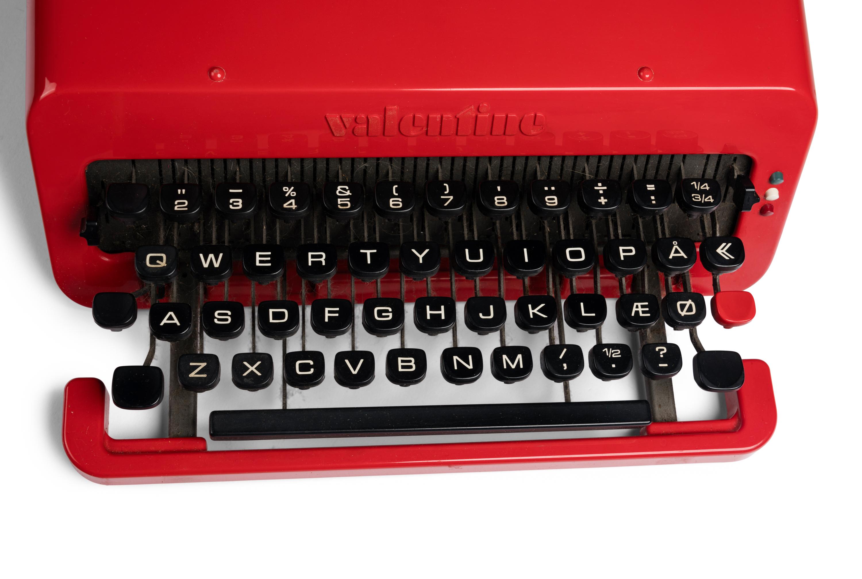 Valentine Typewriter, designed 1968 Olivetti, Italy