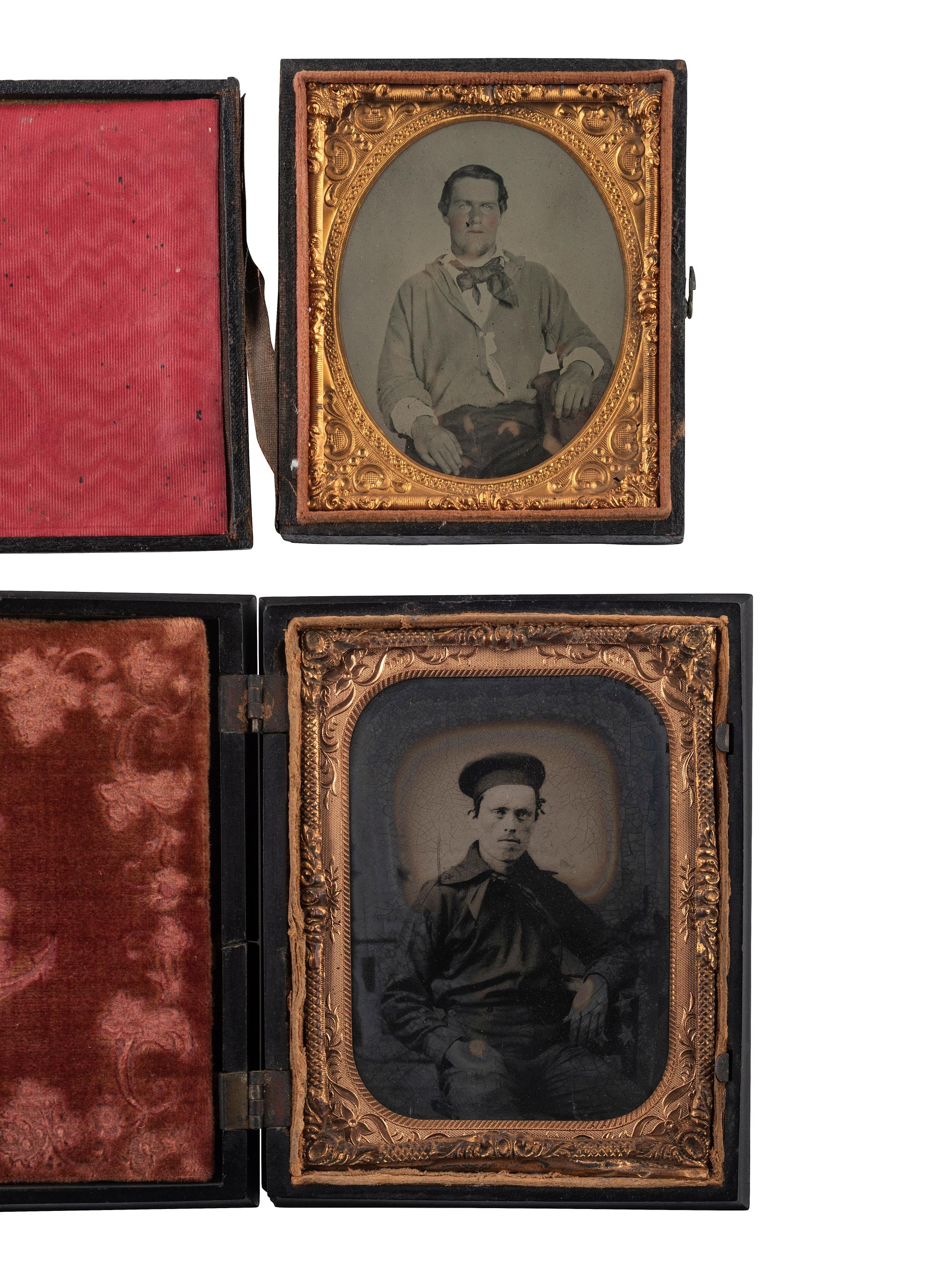 [EARLY PHOTOGRAPHY - NAVY]. A group of 7 ambrotypes and tintypes of sailors, including:
