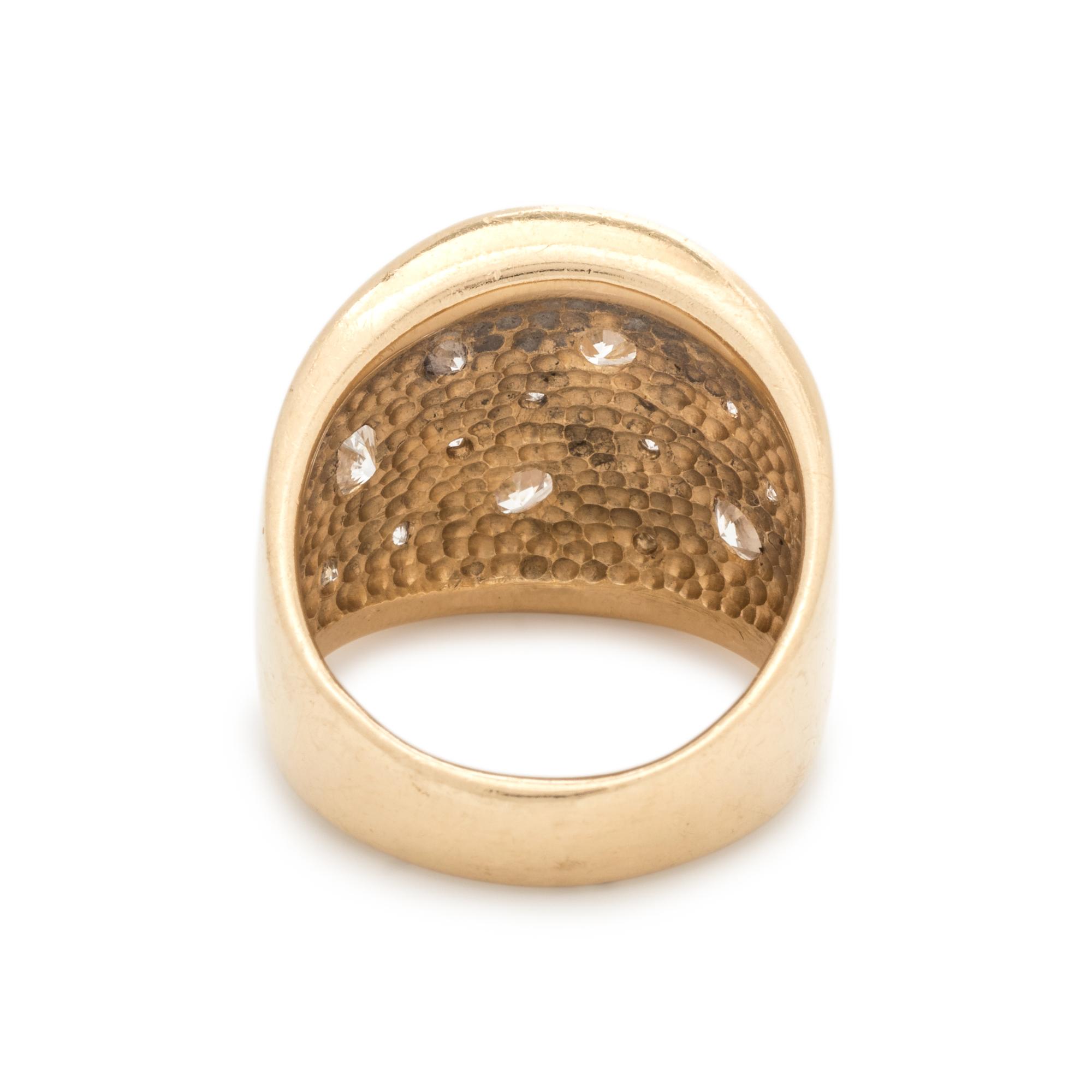 YELLOW GOLD AND DIAMOND RING