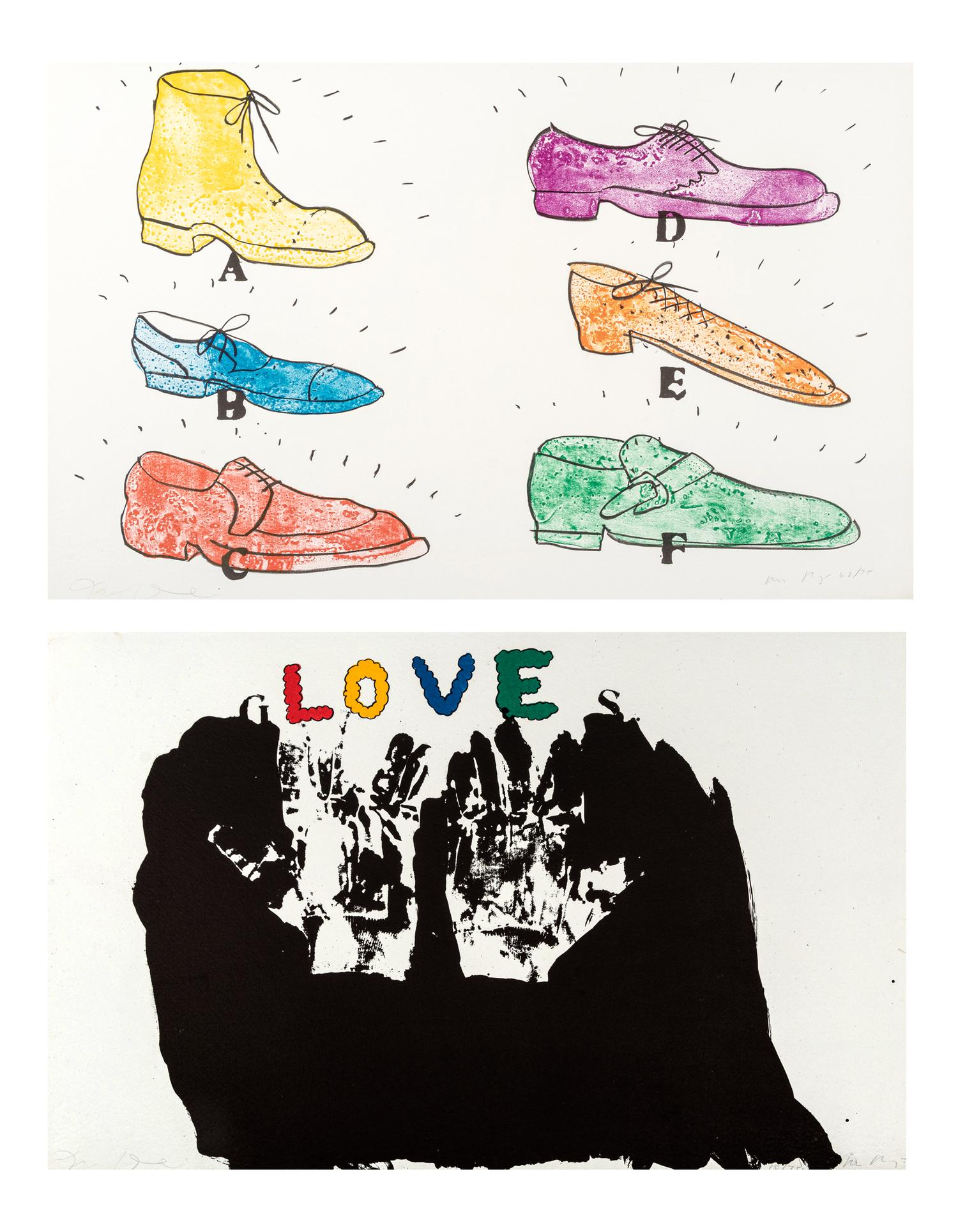 ABCDEF and Love from Oo La La , 1970-1972 (a pair of prints)